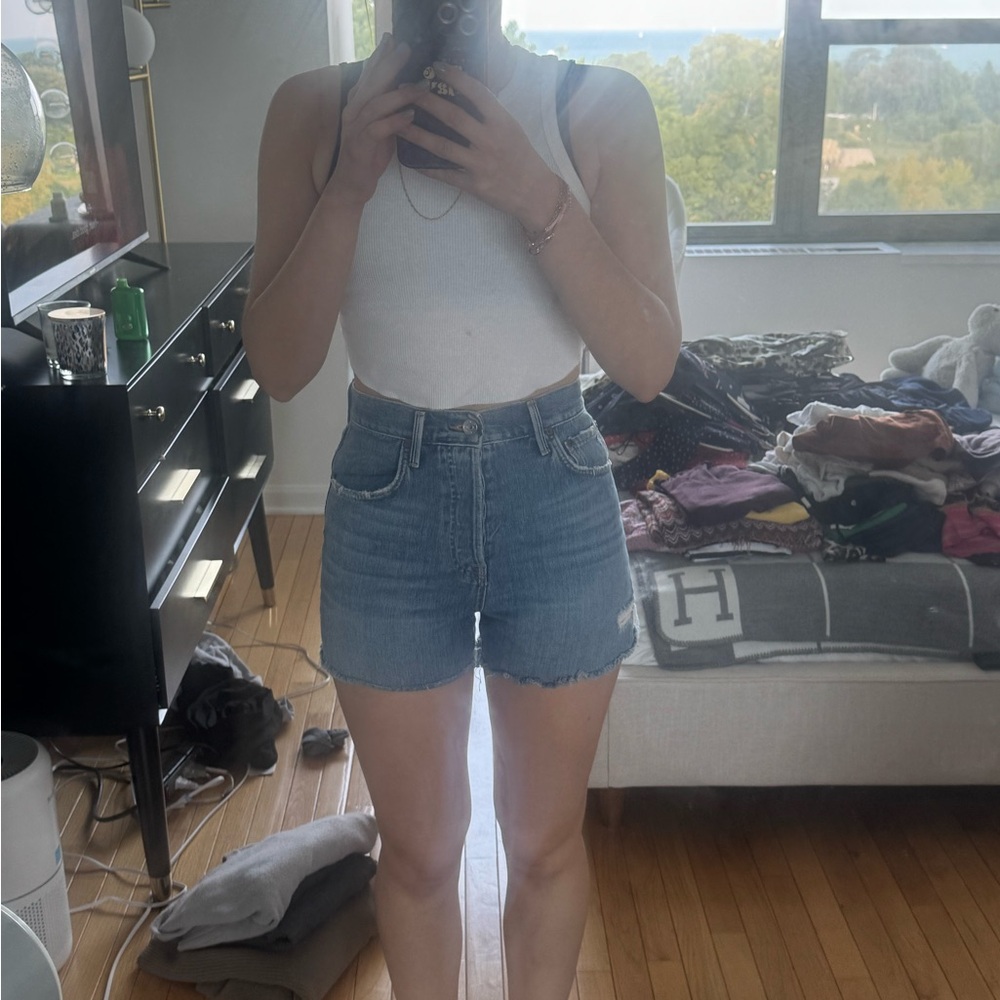 GRLFRND Blue Denim Shorts